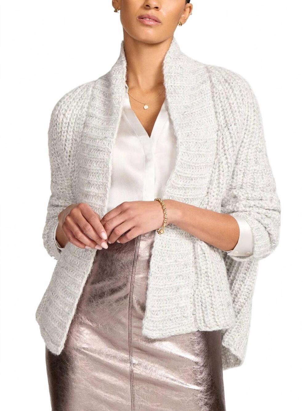 NEW BROCHU WALKER fida cardigan in echo combo